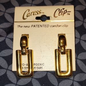 Vintage 80's Comfort Clip On Earrings. Hypo allergenic!